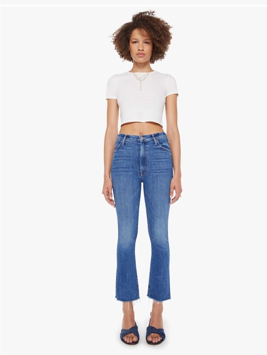 MOTHER Denim - MOTHER The Hustler Ankle Fray in “Grasping at Straws,” size 28.